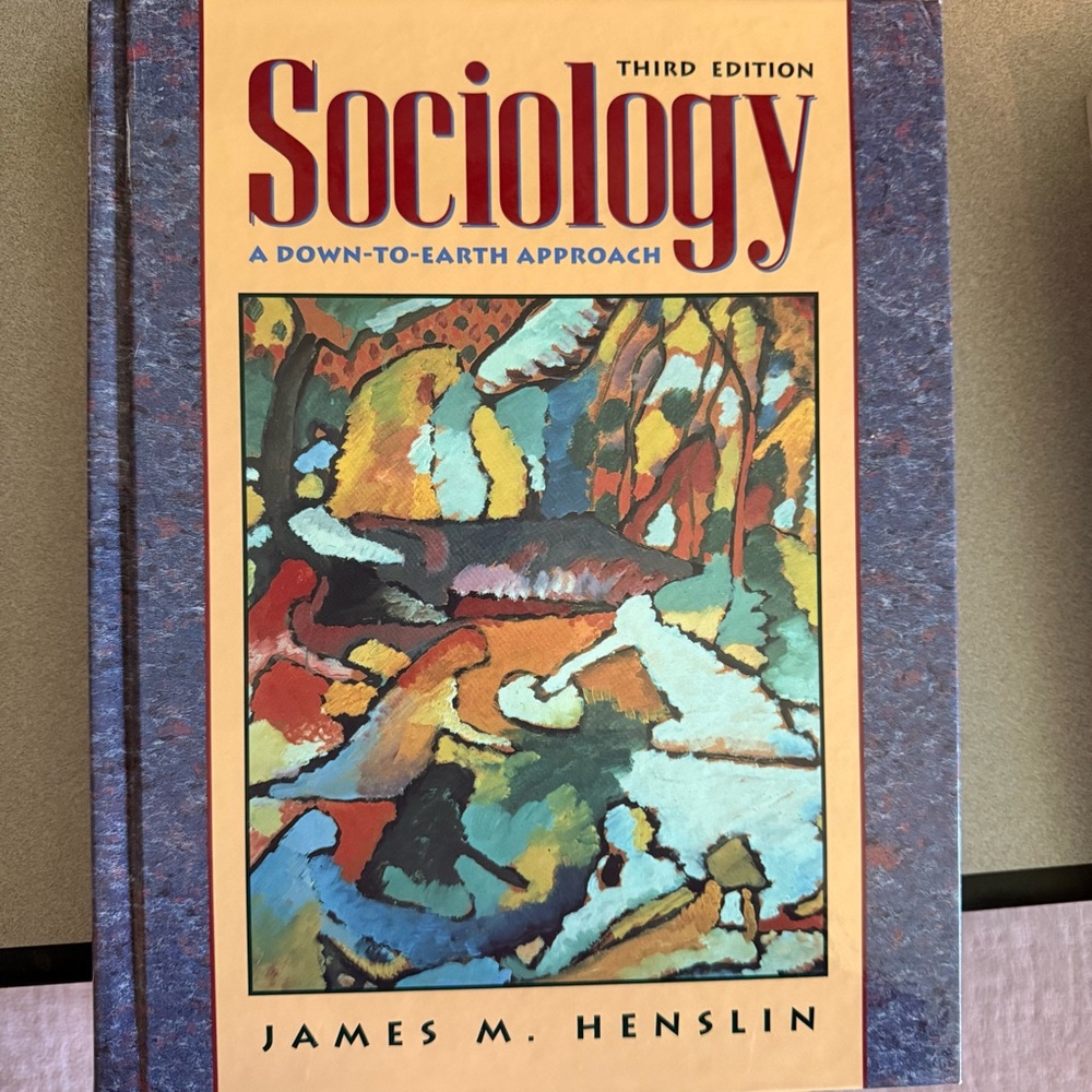 Hardcover Sociology Book, A Down-to-Earth Approach
